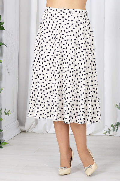 Блуза, юбка Ninele 5992 молочный+горох - фото 10