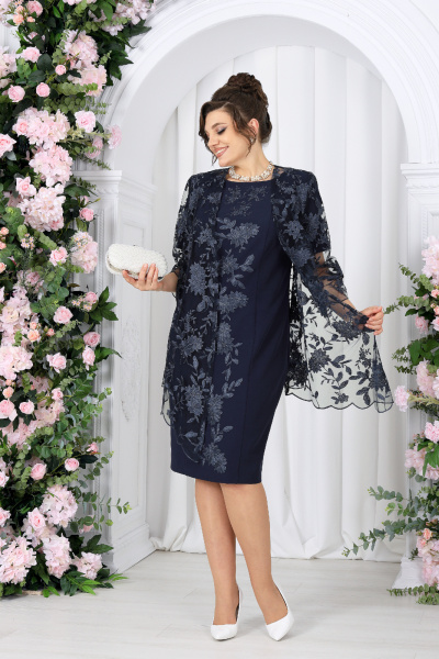 Кардиган, платье Ninele 6089 синий - фото 2