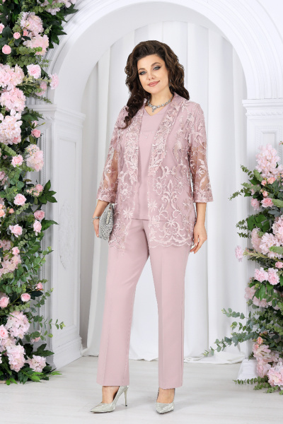 Блуза, брюки, кардиган Ninele 6109 пудра - фото 1