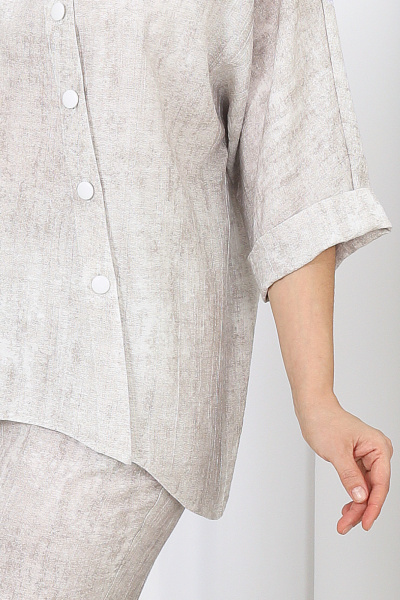 Блуза, брюки Ninele 7497 светло-бежевый - фото 4