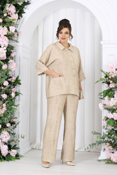 Блуза, брюки Ninele 7497 бежевый - фото 6