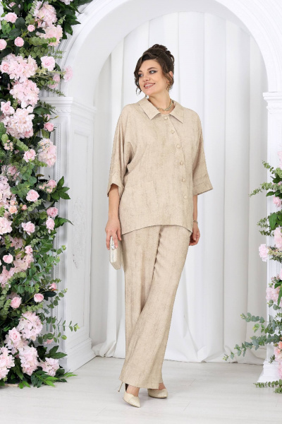Блуза, брюки Ninele 7497 бежевый - фото 5