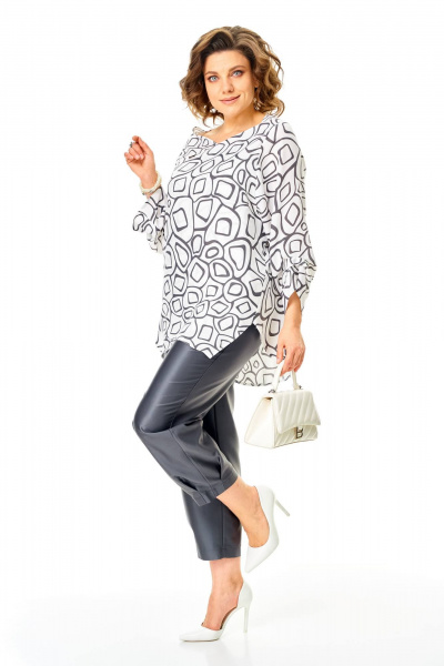 Блуза, брюки Anastasia 1343 графит - фото 8