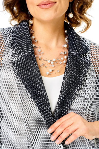 Жакет Anastasia 1349 молочно-графитовый - фото 10