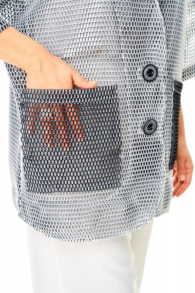 Жакет Anastasia 1349 молочно-графитовый - фото 9