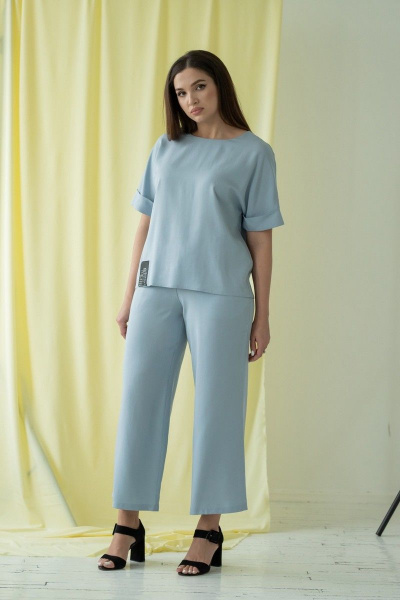 Блуза, брюки Angelina 663 голубой - фото 1