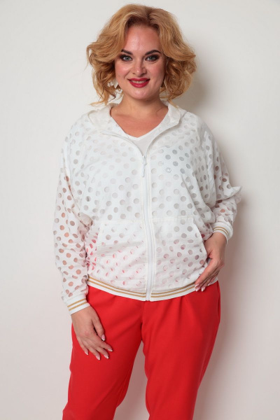 Блуза, брюки Michel chic 1240 белый+красный - фото 1