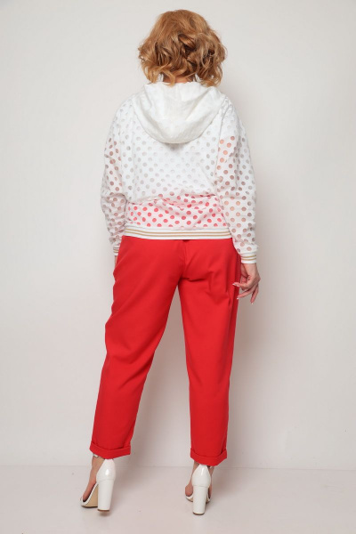 Блуза, брюки Michel chic 1240 белый+красный - фото 5