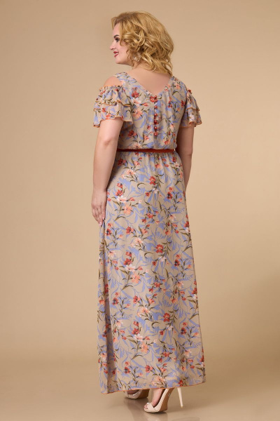 Платье Svetlana-Style 1589 бежевый+цветы - фото 2