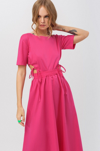 Платье PiRS 3160 ярко-розовый - фото 2