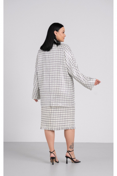 Жакет FASHION CENTRE П-4339 белый_черный_серебро - фото 4
