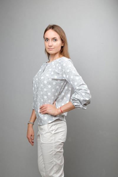 Блуза Mita КМ350 серый_горох - фото 2