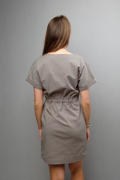 Платье Mita ЖМ1093 бежево-серый - фото 3