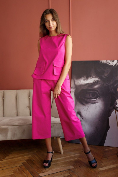 Блуза, брюки Madech 21712 ярко-розовый - фото 1