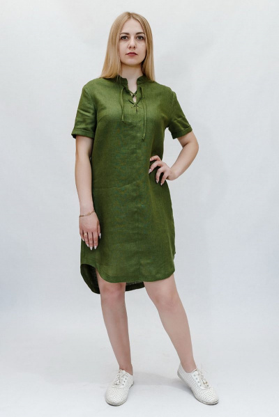 Платье Витебчанка 380-18-170 зеленый - фото 1