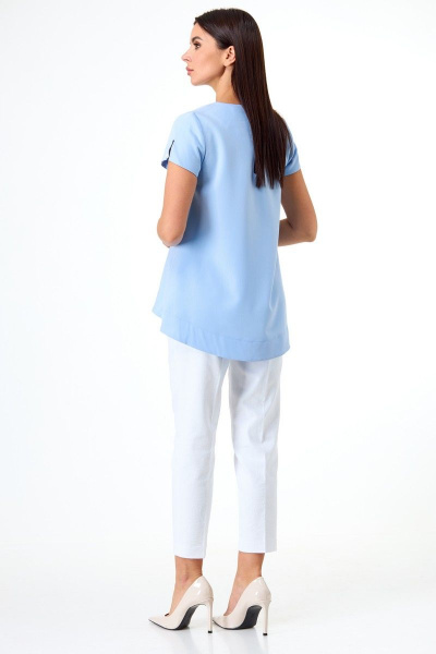 Блуза Anelli 1084 голубой - фото 5