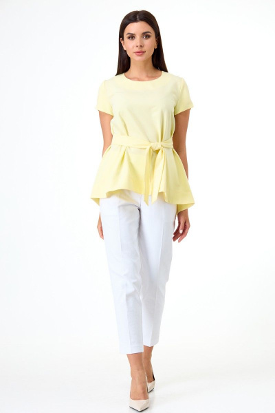 Блуза Anelli 1084 светло-желтый - фото 6