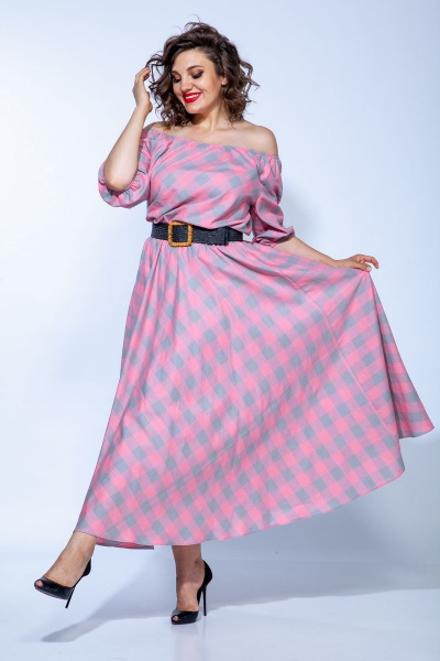 Платье Anastasia 654 розовый - фото 5