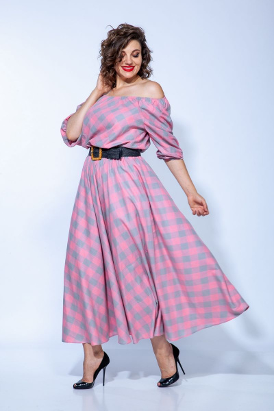 Платье Anastasia 654 розовый - фото 4