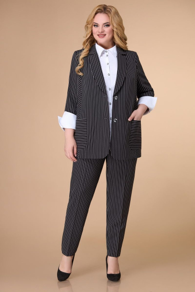 Блуза, брюки, жакет Svetlana-Style 1580 черный+молочный - фото 3