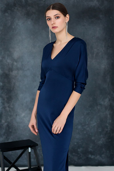 Платье Moveri by Larisa Balunova 5468 синий - фото 3