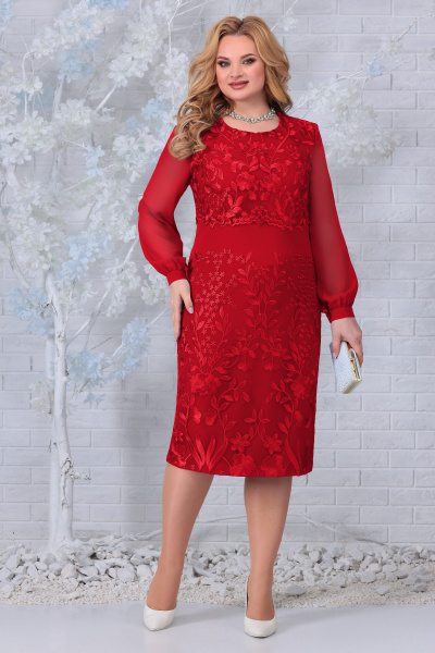Платье Ninele 7331 красный - фото 1