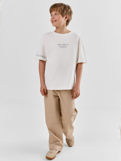 Футболка Mark Formelle 113384/25-42285ПП-0 св.молочный_печать4_1_сл_на_пол_1сл_на_пол_1сл_на_ - фото 1