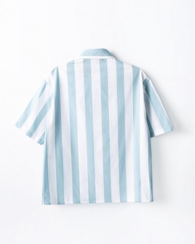 Рубашка Mark Formelle 113456-1/25-40512П-9 белая_полоска_на_пыльной_бирюзе - фото 2