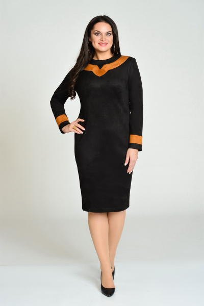 Платье Svetlana-Style 1153 черный+оранж - фото 1