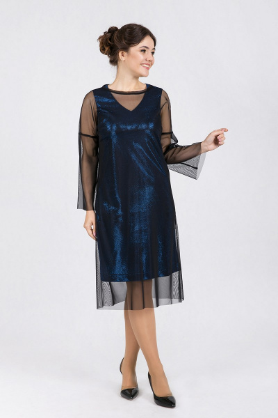 Накидка, платье Daloria 9065 синий - фото 1