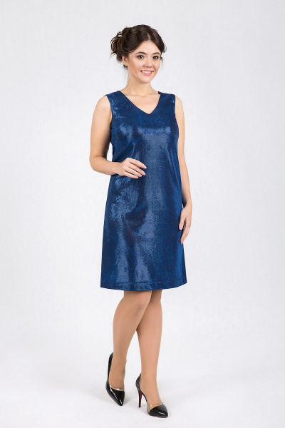 Накидка, платье Daloria 9065 синий - фото 4