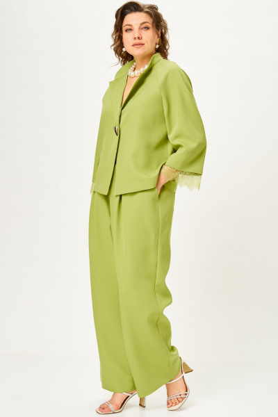 Брюки, жакет SOVA 11334 олива - фото 1