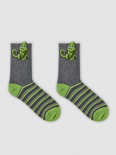 Носки Mark Formelle 430K-3413/B4-26430K т.серый_меланж_рис.3413 - фото 2