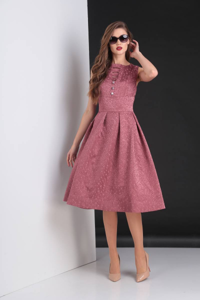 Платье Viola Style 0807 темно-розовый - фото 1