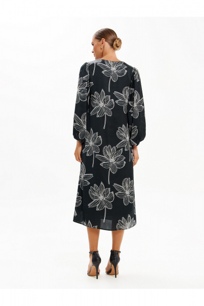 Платье Nelva 51733 черный-принт - фото 3