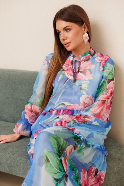 Платье Ambera Style 1130-4 цветы - фото 2