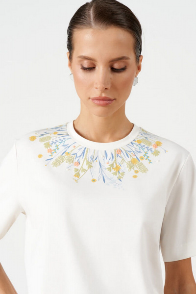 Футболка Nelva 23206 молочный - фото 2