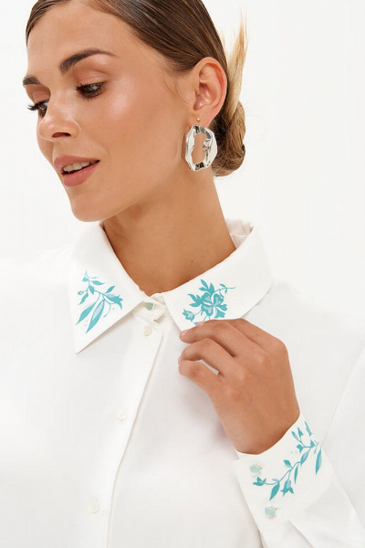 Блуза Nelva 23359 молочный - фото 4