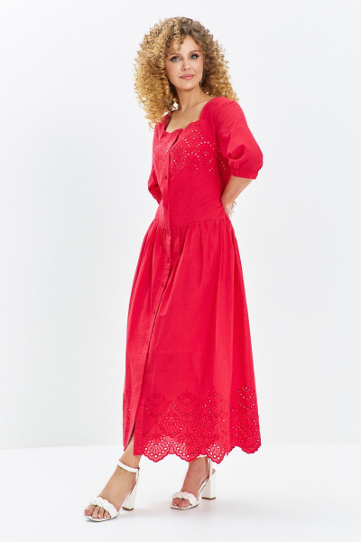 Платье Euromoda 722 красный - фото 2