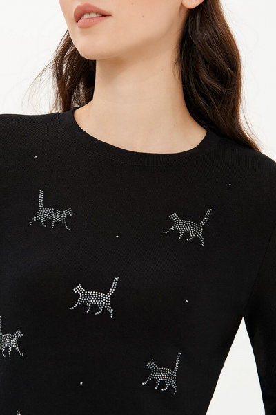 Лонгслив Nelva 23390 черный - фото 4