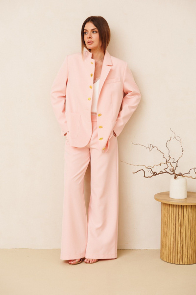 Брюки, жакет Ambera Style 2164 пудра - фото 3