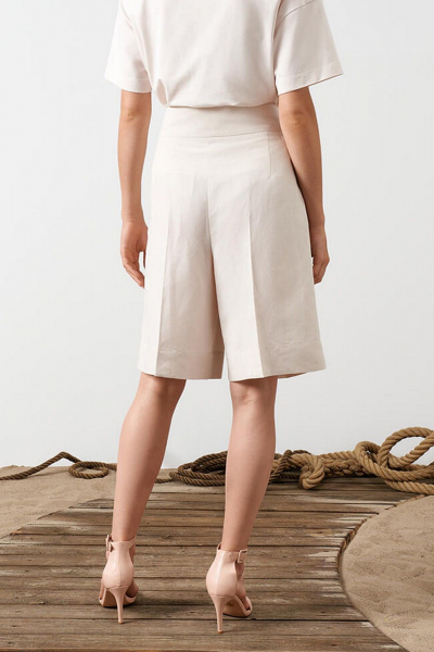 Шорты Nelva 31040 натуральный-лен - фото 4