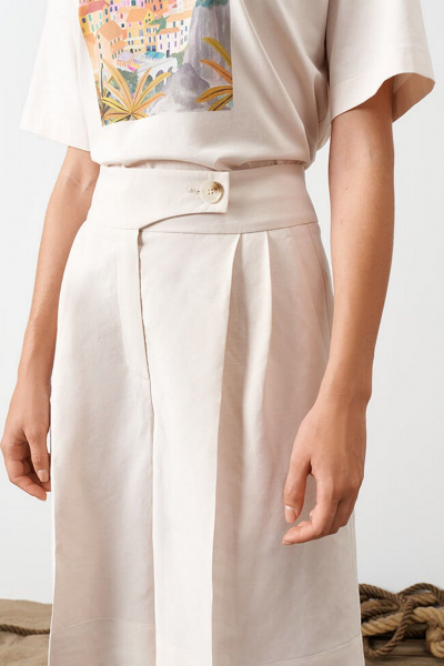 Шорты Nelva 31040 натуральный-лен - фото 3