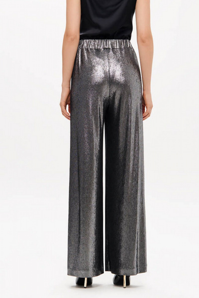 Брюки Nelva 31208 серебристо-черный - фото 4