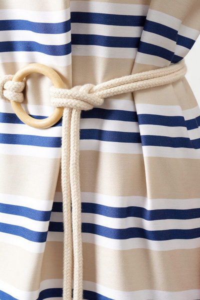 Платье Nelva 5158 бежевая-полоска - фото 6