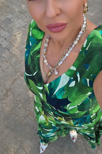 Платье Vittoria Queen 27923 зеленый-принт - фото 7