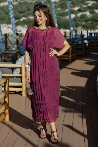Платье Vittoria Queen 28023 винный - фото 5
