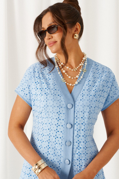 Брюки, жакет Beautiful&Free 6474 голубой - фото 8