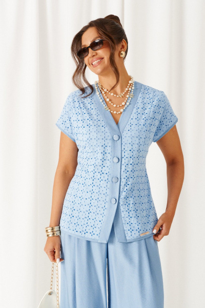 Брюки, жакет Beautiful&Free 6474 голубой - фото 7