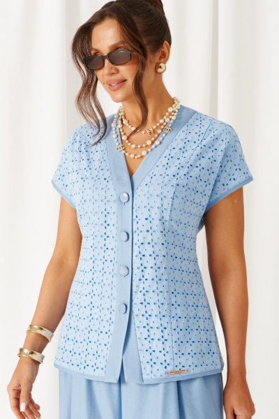 Брюки, жакет Beautiful&Free 6474 голубой - фото 5